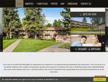 Tablet Screenshot of liveatrosewoodclub.com